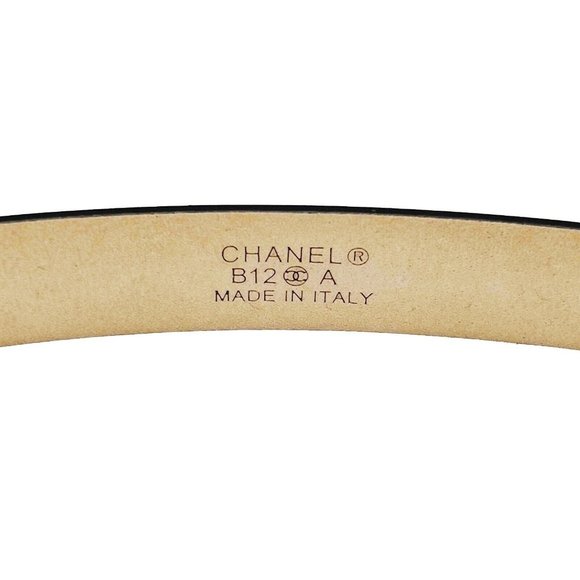CHANEL - B12 A Slim Black Belt - Perfume No.5 Bottle Buckle - 75 / 30